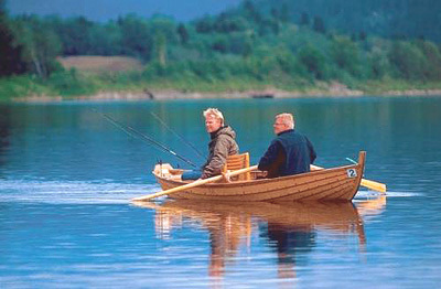 Harlingfiske i Namsen. Foto: Lakseprosjektet
