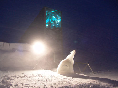 Inngangspartiet. Foto: Mari Tefre/Svalbard Global Seed Vault