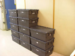 Svalbard shipment boxes. Photo: IITA