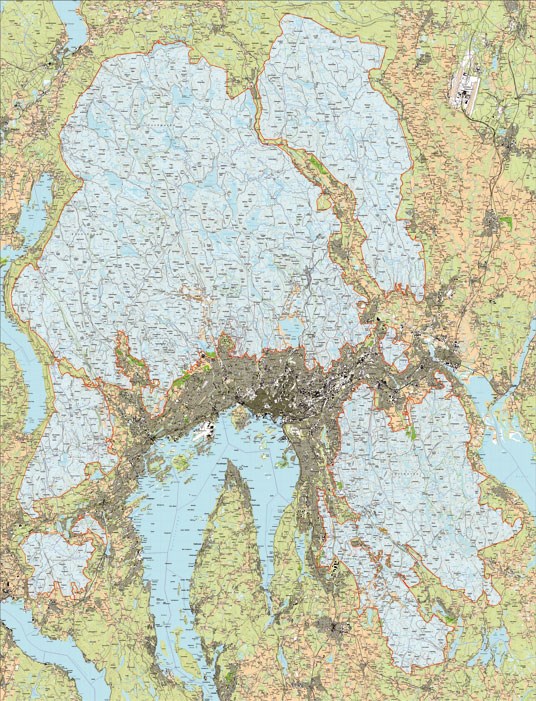 Kart over Oslo-marka (pdf - 3 Mb).