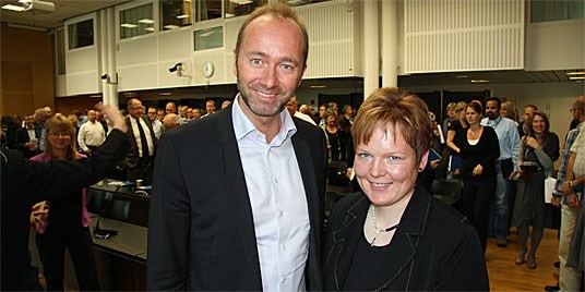 Trond Giske og Trine Lerum Hjellhaug
