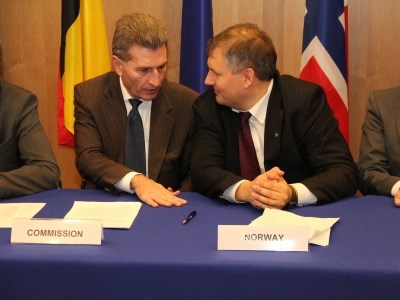 Terje Riis-Johansen og Günther Oettinger