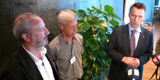 Statsminister Jens Stoltenberg møtte klimaforskarar. Foto: SMK
