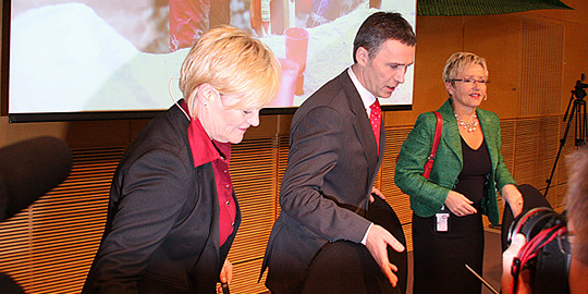 Kristin Halvorsen, Jens Stoltenberg og Liv Signe Navarsete