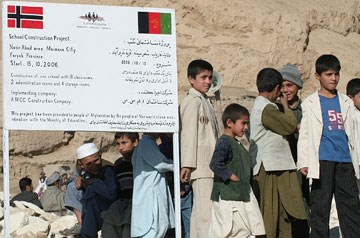 Skoleprosjekt Afghanistan. Foto: K. Enstad