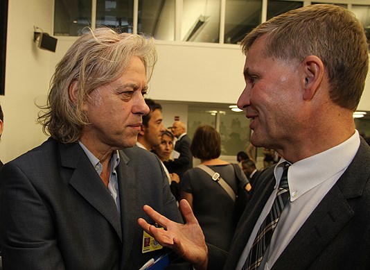 Bob Geldof (t.v) og Erik Solheim.