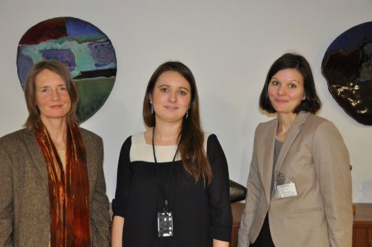 Statssekretær Hanne Maren Blåfjelldal i møte med informasjonsrådgiver Karen Frivik og juridisk rådgiver/informasjonsansvarlig Live Kleveland i Dyrevernalliansen.