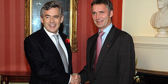 Gordon Brown og Jens Stoltenberg