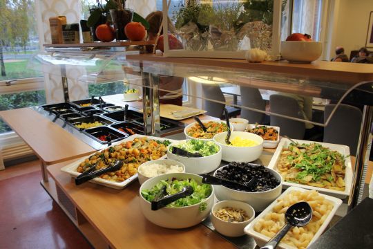 Salatbaren i Statens hus i Drammen.
