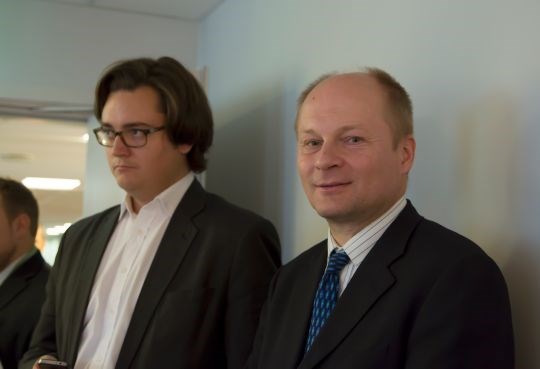 Politisk rådgiver Jens Frølich Holte og statssekretær Lars Andreas Lunde