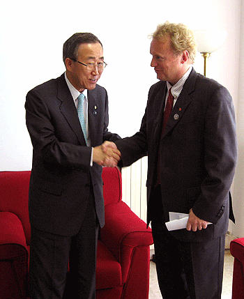 FNs generalsekretær Ban Ki-moon og statssekretær Johansen møttes i Roma 3. juli 2007 hvor de diskuterte den alvorlige situasjonen på grensen mellom Etiopia og Eritrea.