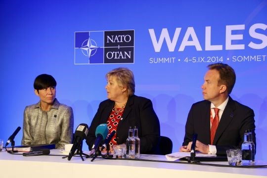 Forsvarsminister Ine Eriksen Søreide, statsminister Erna Solberg og utenriksminister Børge Brende deltar på NATO-toppmøtet i Storbritania. 