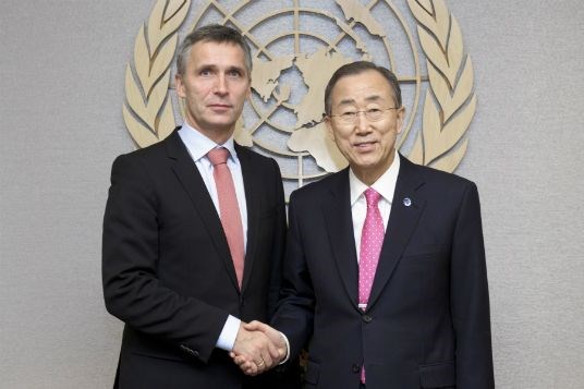 Jens Stoltenberg og Ban Ki-moon