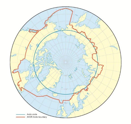 Kart over arktisk sone