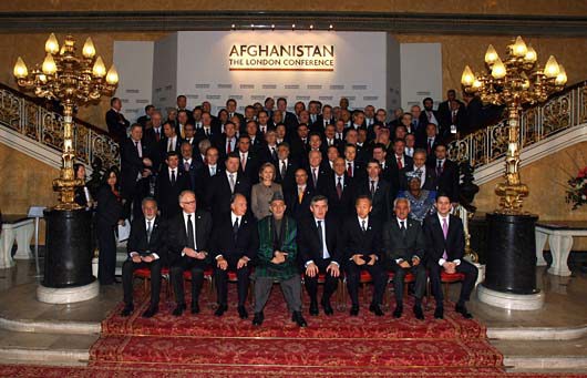 Deltakerne på London-konferansen om Afghanistan