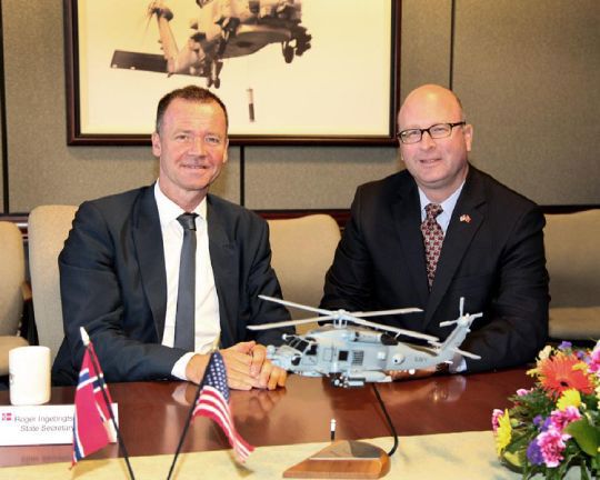 Denne uken er statssekretær Roger Ingebrigtsen i USA, der han blant annet har gjennomført samtaler med produsenten av Seahawk, Sikorsky.