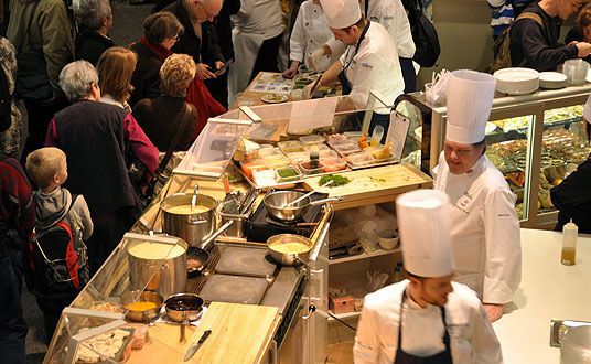 Kjøkkenet på Norges Stand på Grüne Woche 2011.