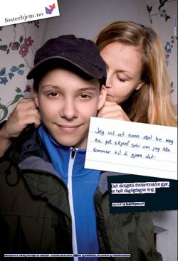 Bilde fra fosterhjemskampanjen