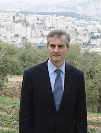 Utenriksminister Støre i Øst-Jerusalem 18. januar 2010. Foto: R. Imerslund, UD