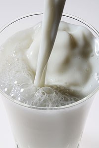 Melk i glass