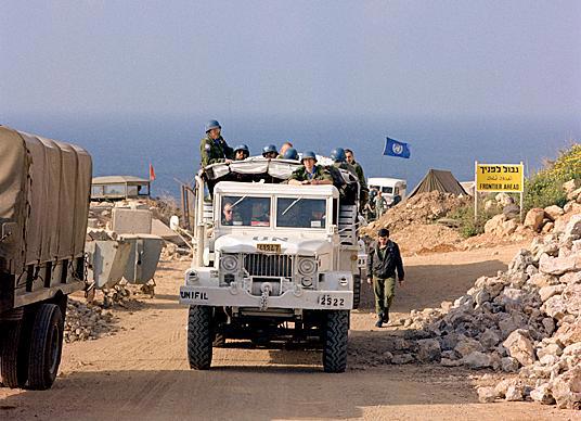 Norske FN-soldater på vei fra Beirut til NORBATT 1978. - Foto: Gustav P. Jensen